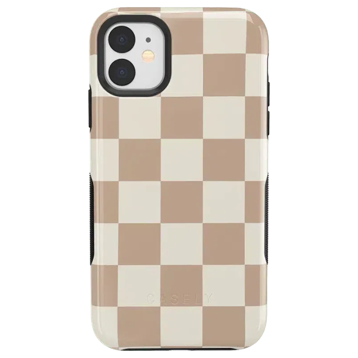 Fit Check | Neutral Checkerboard Case iPhone Case get.casely Bold iPhone 11