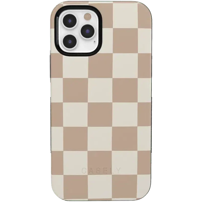 Fit Check | Neutral Checkerboard Case iPhone Case get.casely Bold + MagSafe® iPhone 12 Pro Max