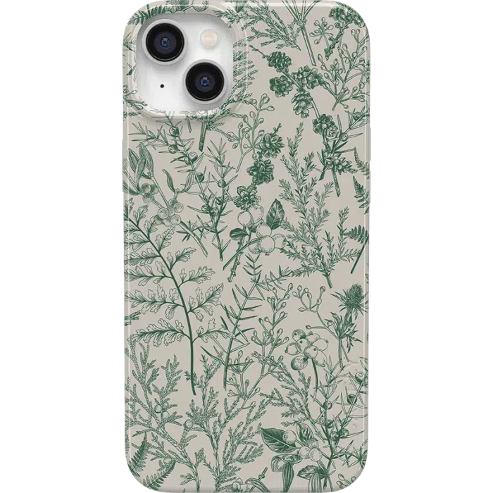 Sage Garden | Green Floral Case iPhone Case get.casely Classic + MagSafe® iPhone 14 Plus