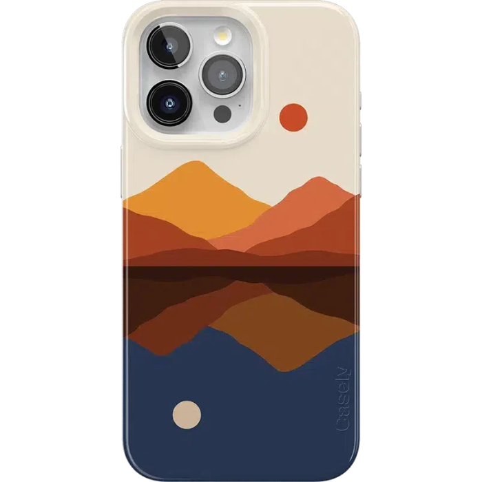 Opposites Attract | Day & Night Colorblock Mountains Case iPhone Case get.casely Classic + MagSafe® iPhone 15 Pro Max