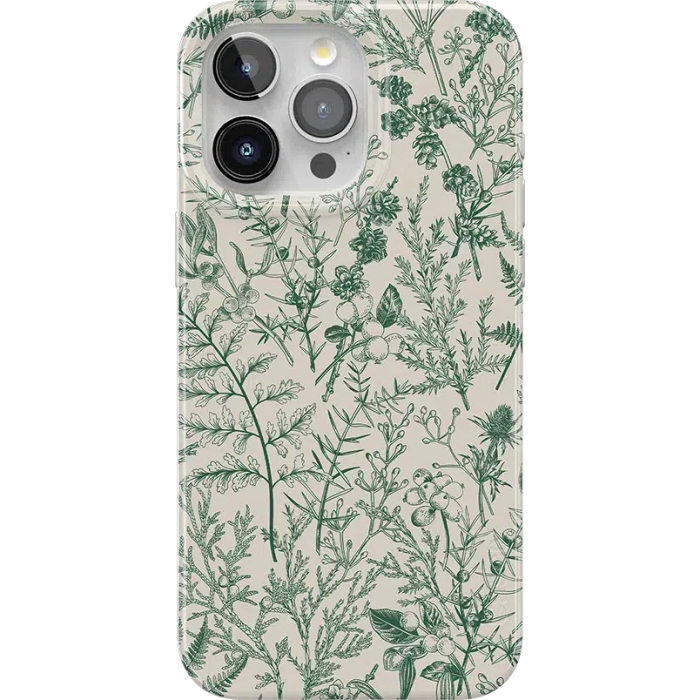 Sage Garden | Green Floral Case iPhone Case get.casely Classic + MagSafe® iPhone 15 Pro Max