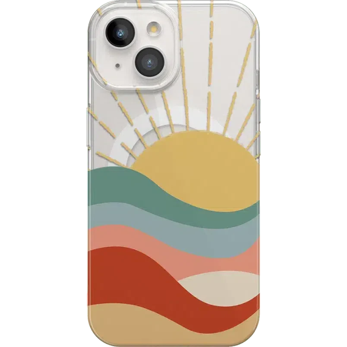 Here Comes the Sun | Colorblock Sunset Case iPhone Case get.casely Classic + MagSafe® iPhone 15 Plus