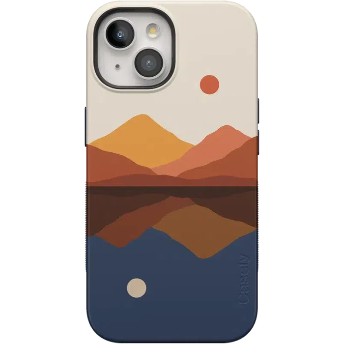 Opposites Attract | Day & Night Colorblock Mountains Case iPhone Case get.casely Bold + MagSafe® iPhone 15 Plus