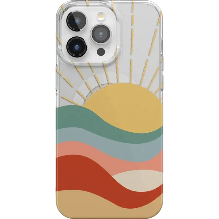 Here Comes the Sun | Colorblock Sunset Case iPhone Case get.casely Classic + MagSafe® iPhone 15 Pro Max