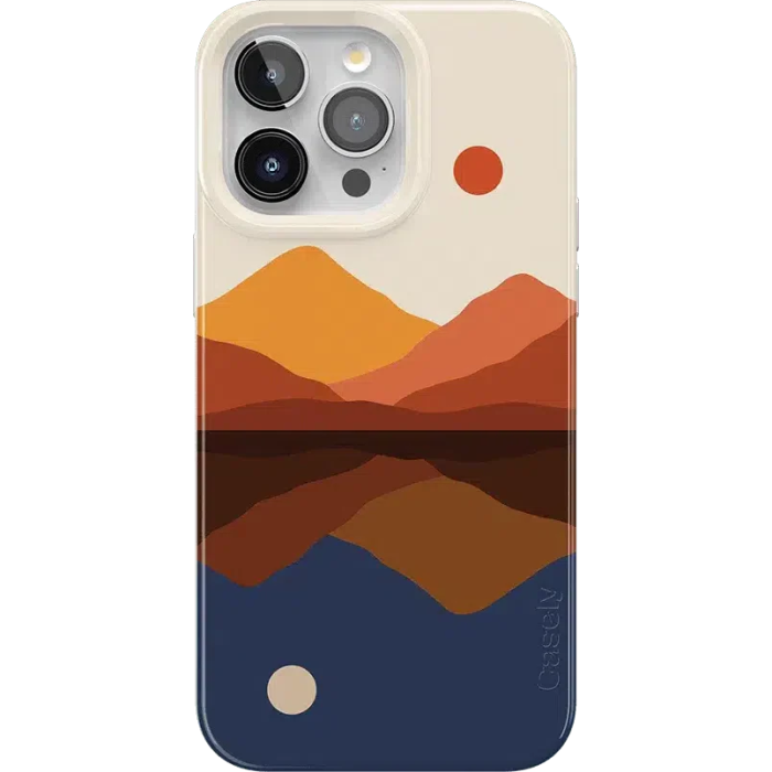 Opposites Attract | Day & Night Colorblock Mountains Case iPhone Case get.casely Classic + MagSafe® iPhone 15 Pro Max