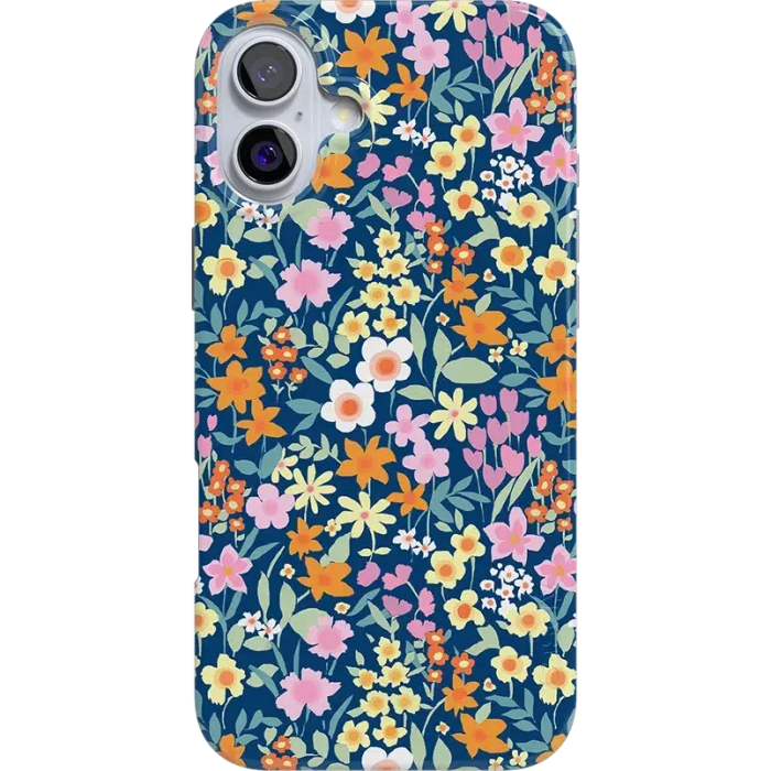 Full Bloom | Navy Floral Case iPhone Case get.casely Classic + MagSafe® iPhone 16 Plus