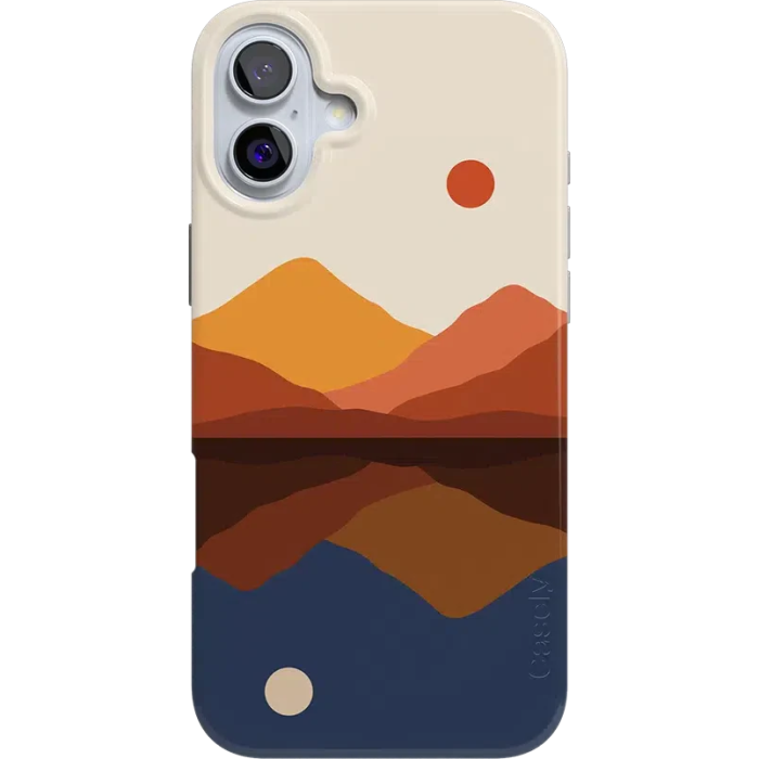 Opposites Attract | Day & Night Colorblock Mountains Case iPhone Case get.casely Classic + MagSafe® iPhone 16 Plus