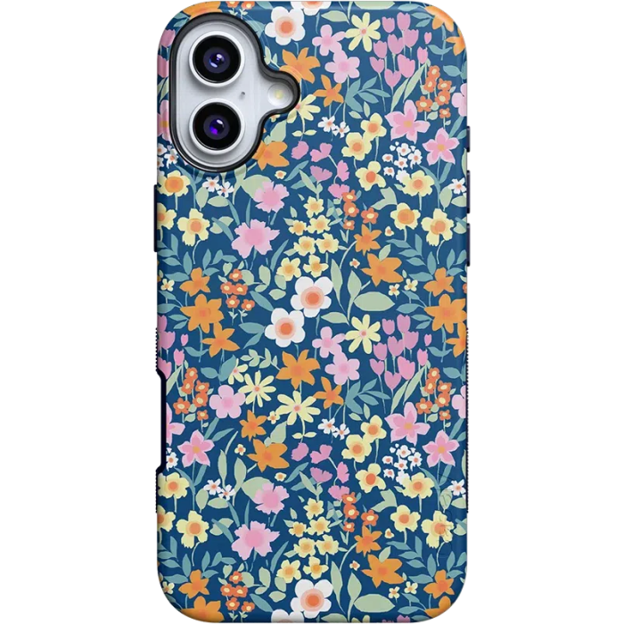 Full Bloom | Navy Floral Case iPhone Case get.casely Bold + MagSafe® iPhone 16 Plus