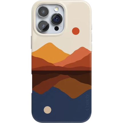 Opposites Attract | Day & Night Colorblock Mountains Case iPhone Case get.casely Classic + MagSafe® iPhone 16 Pro Max