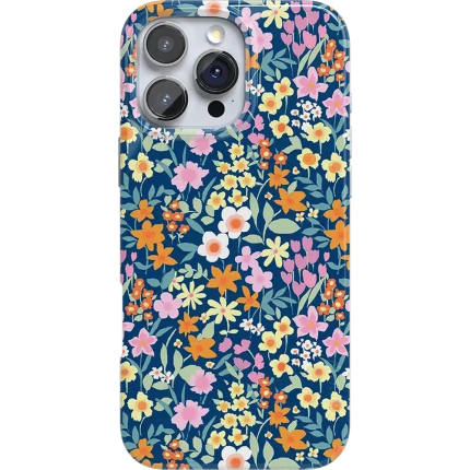 Full Bloom | Navy Floral Case iPhone Case get.casely Classic + MagSafe® iPhone 16 Pro Max