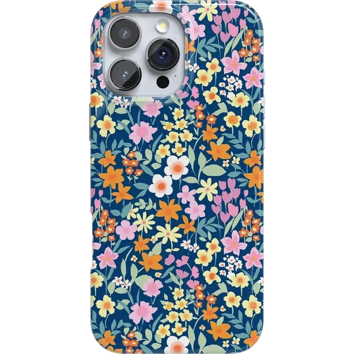 Full Bloom | Navy Floral Case iPhone Case get.casely Classic + MagSafe® iPhone 16 Pro Max
