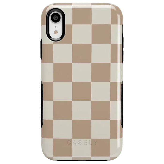 Fit Check | Neutral Checkerboard Case iPhone Case get.casely Bold iPhone XR