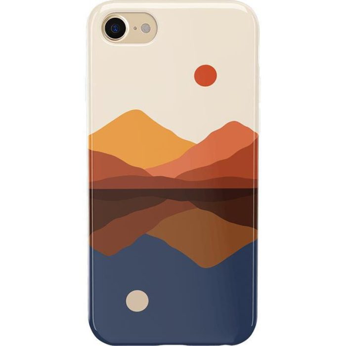 Opposites Attract | Day & Night Colorblock Mountains Case iPhone Case get.casely Classic iPhone SE (2020 & 2022)