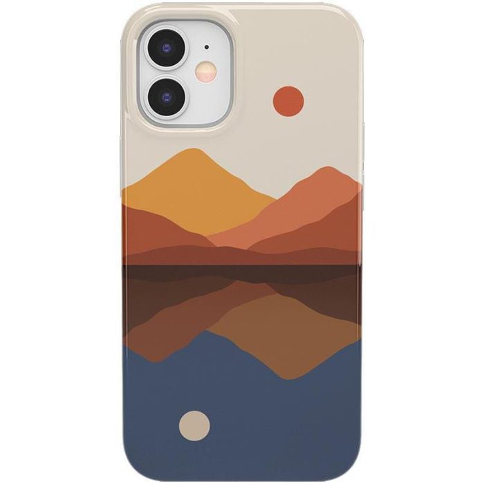 Opposites Attract | Day & Night Colorblock Mountains Case iPhone Case get.casely Classic iPhone 12