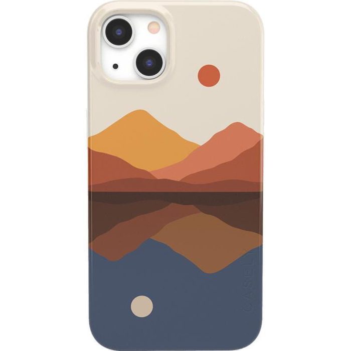 Opposites Attract | Day & Night Colorblock Mountains Case iPhone Case get.casely Classic + MagSafe® iPhone 13