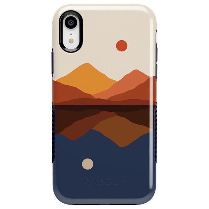 Opposites Attract | Day & Night Colorblock Mountains Case iPhone Case get.casely Bold iPhone XR