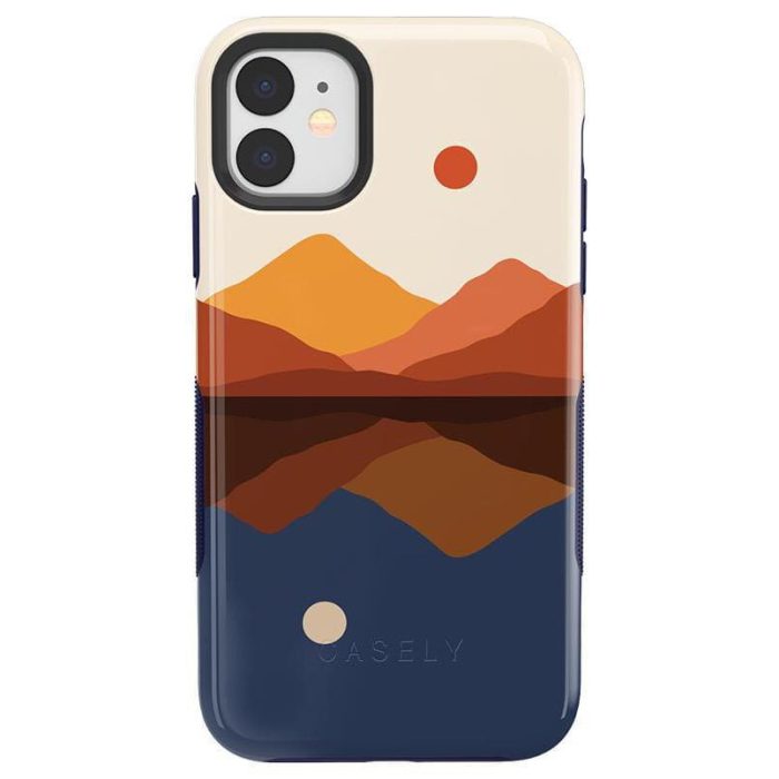 Opposites Attract | Day & Night Colorblock Mountains Case iPhone Case get.casely Bold iPhone 11