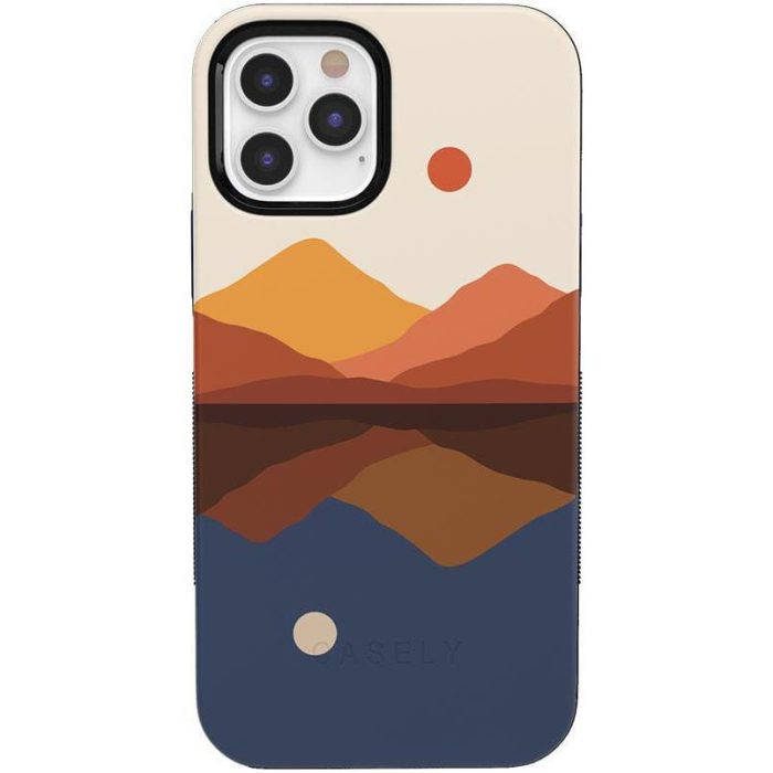 Opposites Attract | Day & Night Colorblock Mountains Case iPhone Case get.casely Bold iPhone 12 Pro Max