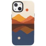 Opposites Attract | Day & Night Colorblock Mountains Case iPhone Case get.casely Bold + MagSafe® iPhone 13