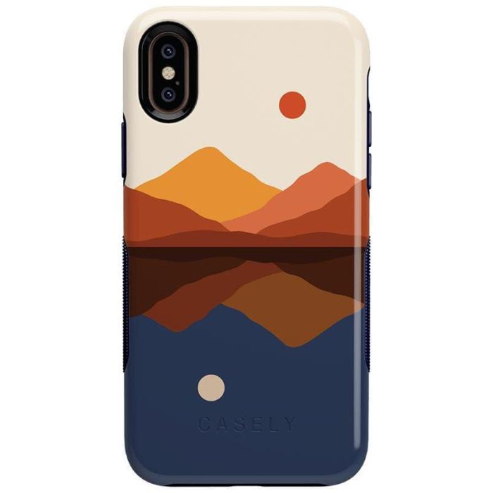 Opposites Attract | Day & Night Colorblock Mountains Case iPhone Case get.casely Bold iPhone XS Max