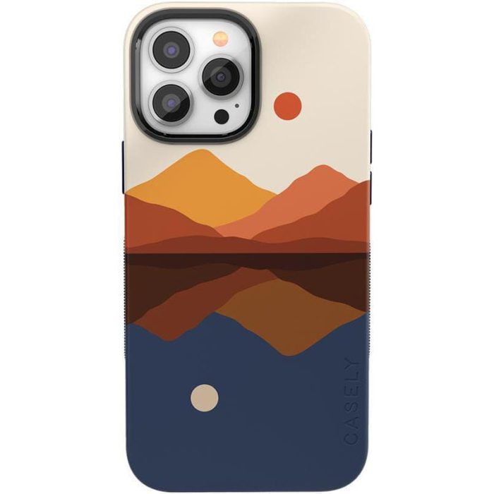 Opposites Attract | Day & Night Colorblock Mountains Case iPhone Case get.casely Bold + MagSafe® iPhone 13 Pro