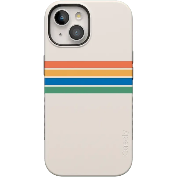 Totally Groovy | Rainbow Stripes Color Block Case iPhone Case get.casely Bold + MagSafe® iPhone 15 Plus
