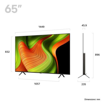 LG OLED65B56LA 65 Inch OLED AI B5 4K HDR Ultra HD Smart TV 2025