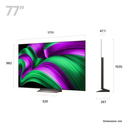 LG OLED77C56LB 77 Inch 4K OLED evo AI C5 4K Ultra HD HDR Smart TV 2025